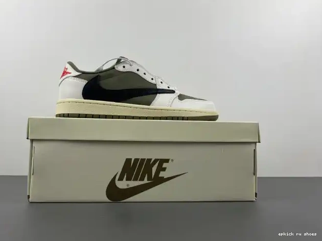 Cheap MEDIUM 1 TRAVIS JORDAN OLIVE LOW DM7866-200 X AIR SCOTT OG 0505